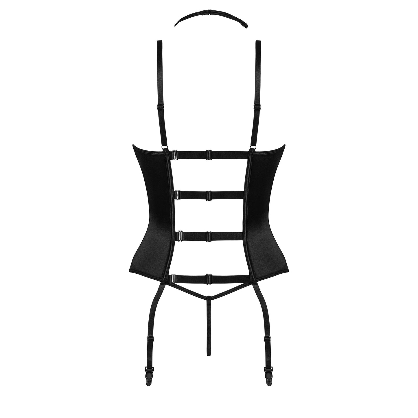 BEAUTY NIGHT FASHION JOANNA CORSET AND THONG BLACK