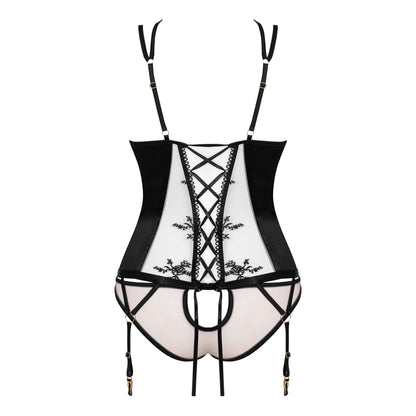 BEAUTY NIGHT FASHION GIANNA CORSET AND THONG BLACK