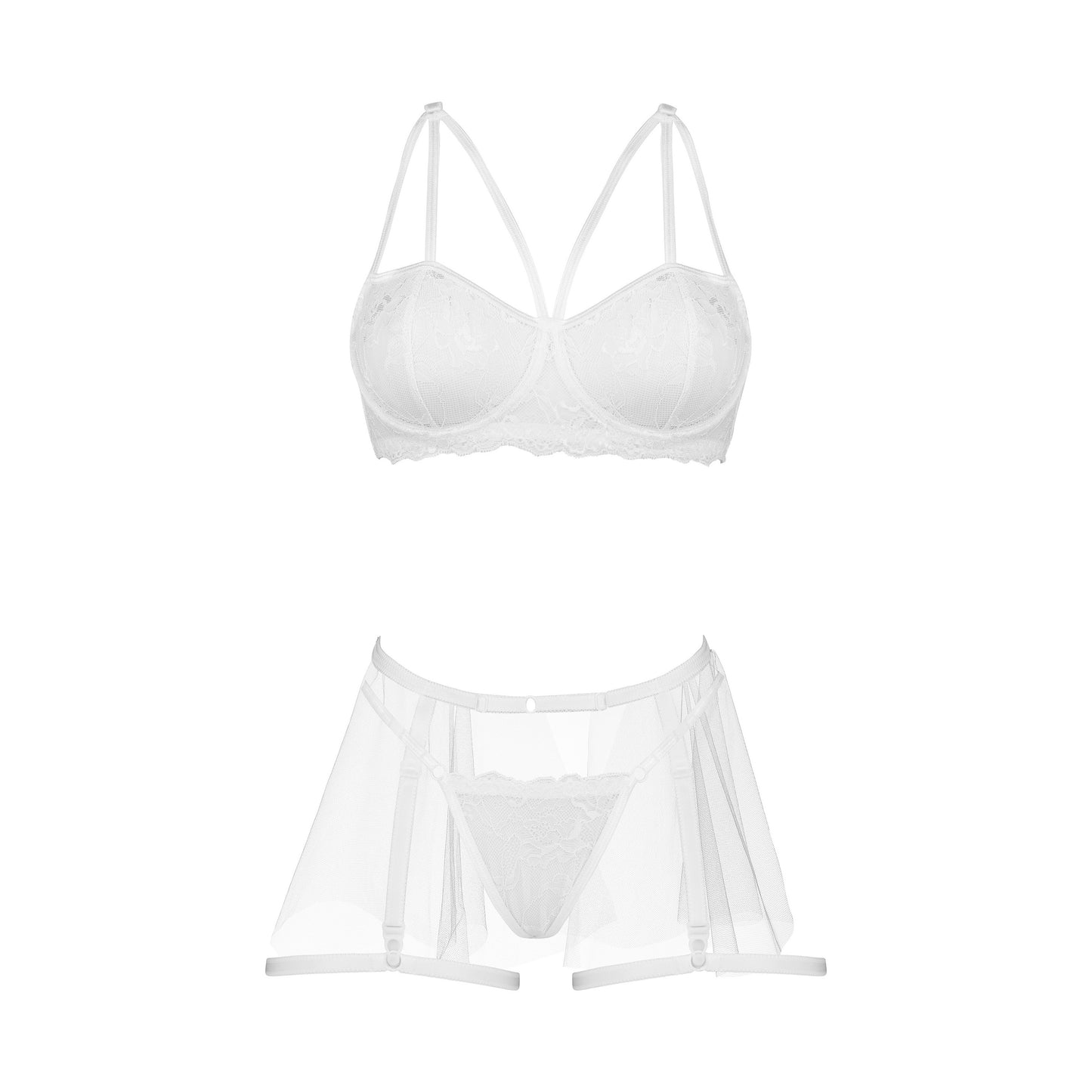 BEAUTY NIGHT FASHION PEONY 3 PIECE SET WHITE