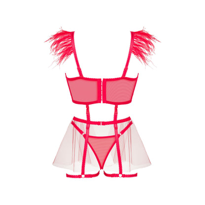 BEAUTY NIGHT FASHION ISAURA 4 PIECE SET RED