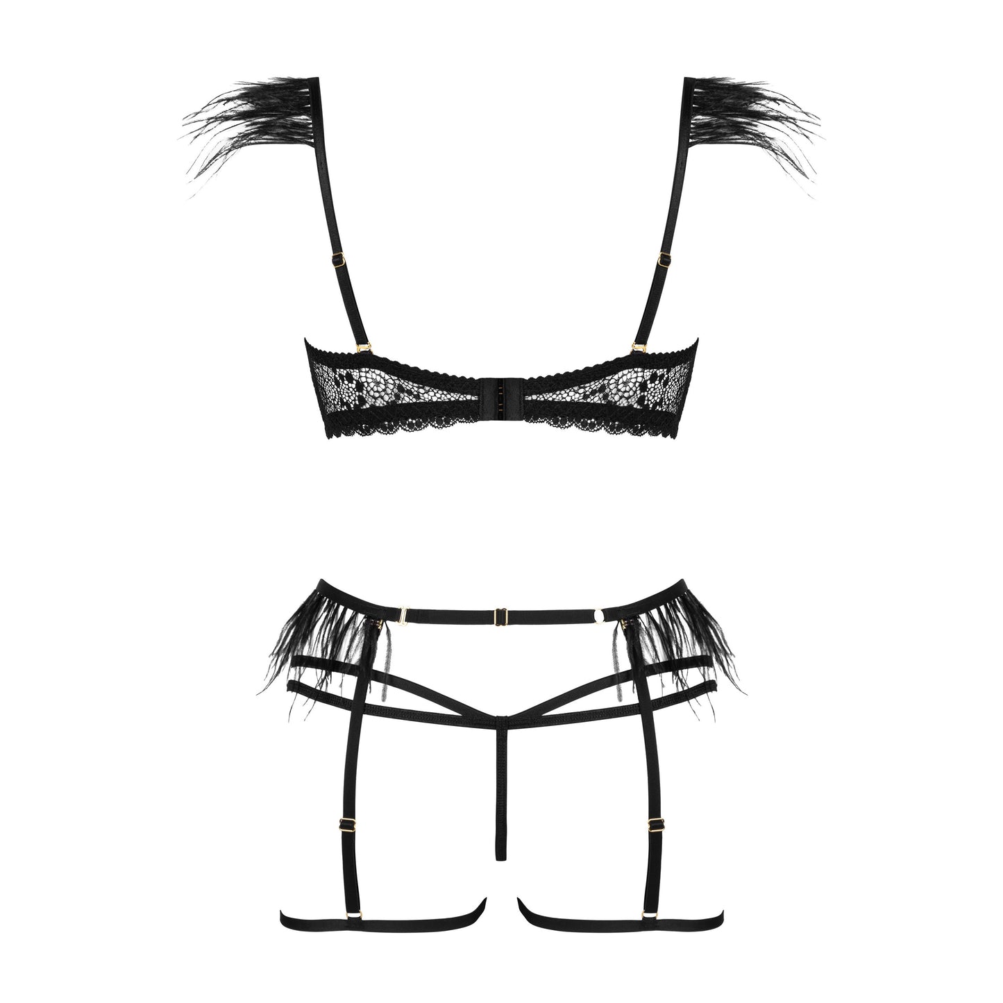 BEAUTY NIGHT FASHION CRYSTAL 4 PIECE SET BLACK