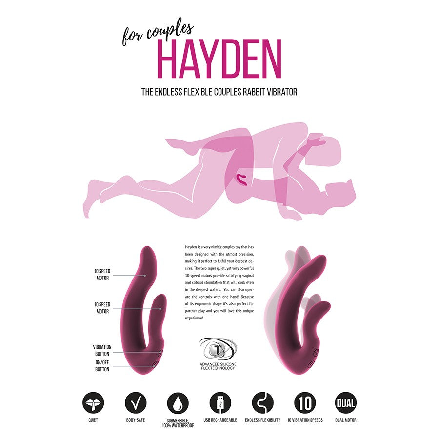 JIL HAYDEN RECHARGEABLE VIBRATOR TESTER PINK