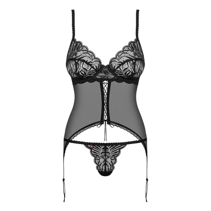 OBSESSIVE CONTICA CORSET AND PANTY BLACK
