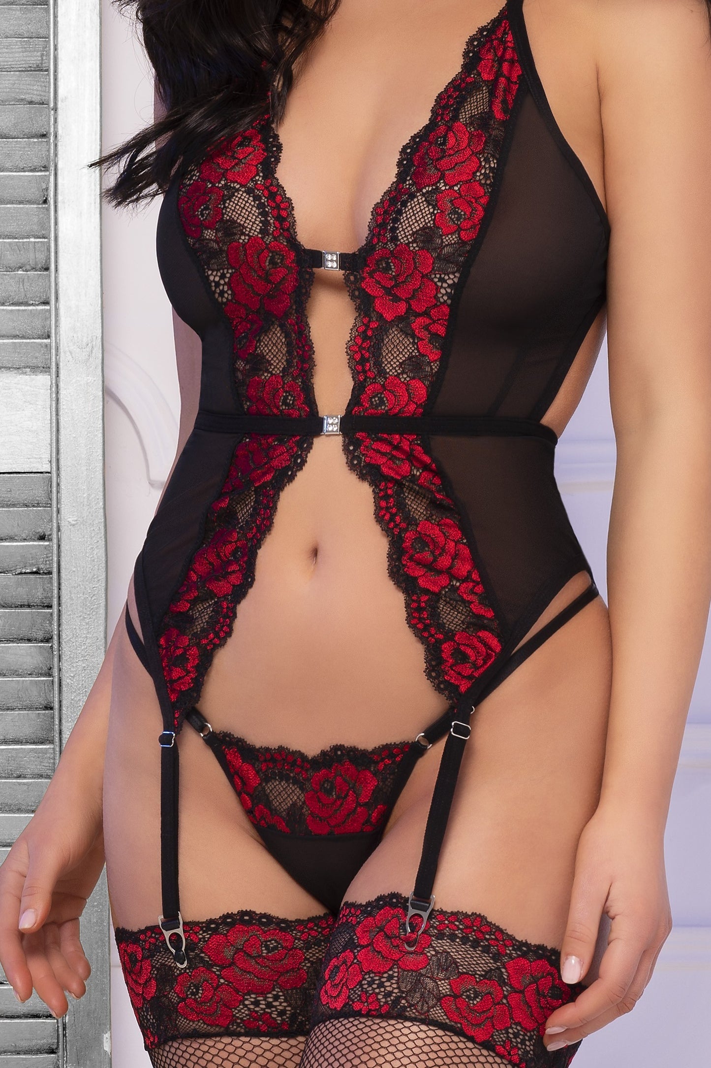 CHILIROSE CR-4635 CORSET AND THONG